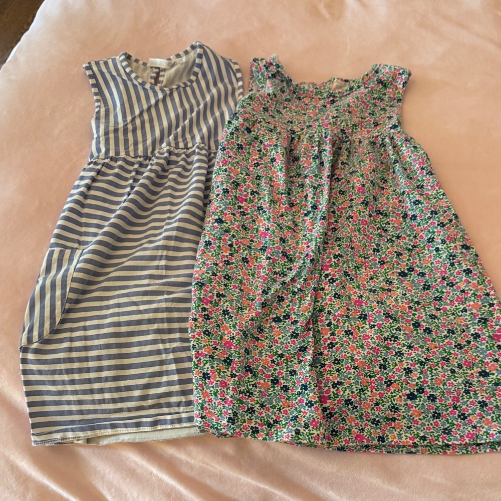Floral and Striped Kids Dresses